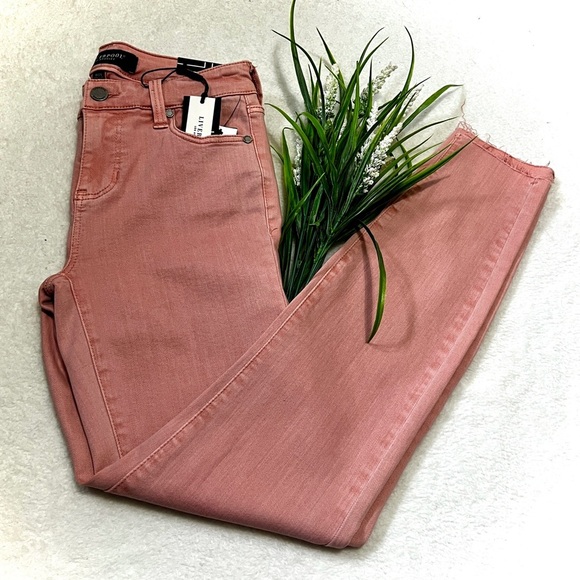 Liverpool NWT Pink Abby Ankle Skinny Jeans - Size 0/25 - Picture 1 of 13